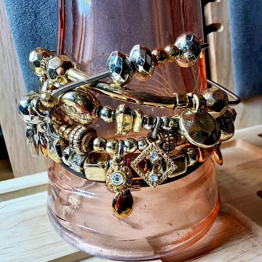 Women's Gold and Pink Jewelry